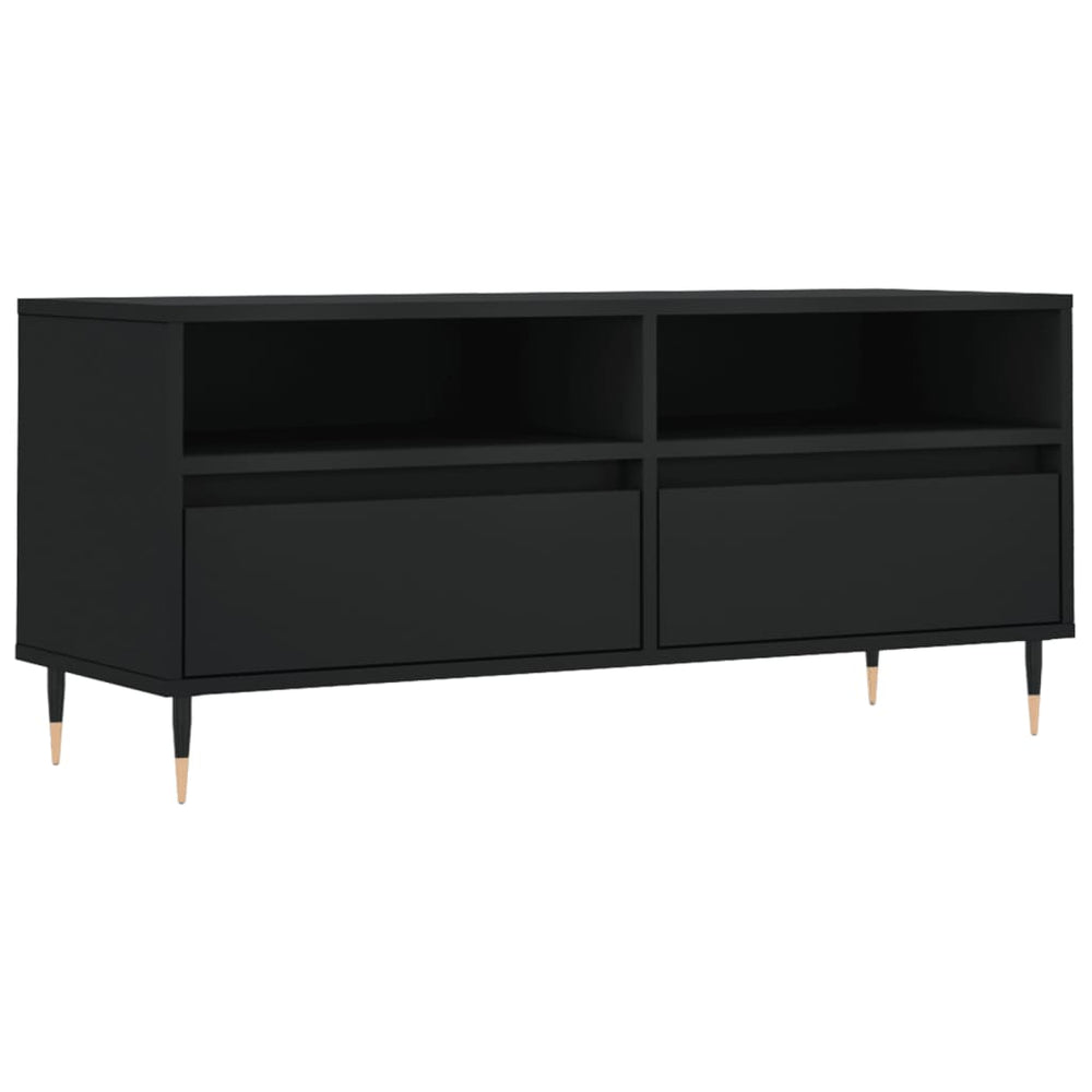 Tv-meubel 100x34,5x44,5 cm bewerkt hout zwart MeubelReus