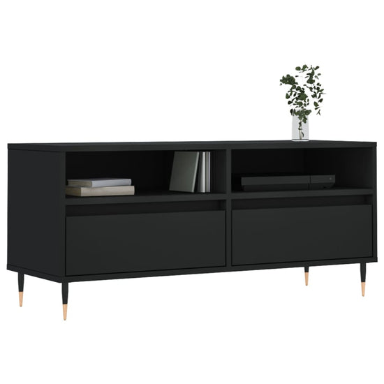 Tv-meubel 100x34,5x44,5 cm bewerkt hout zwart MeubelReus