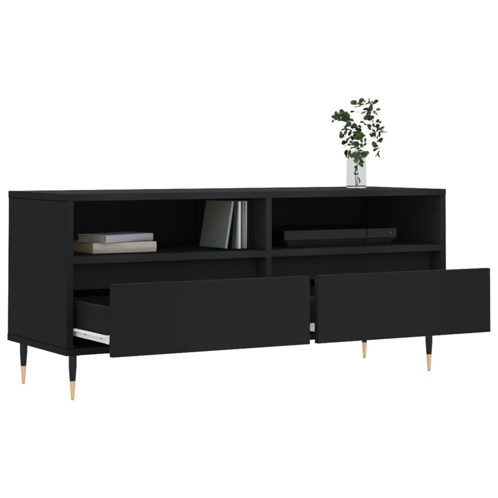 Tv-meubel 100x34,5x44,5 cm bewerkt hout zwart MeubelReus