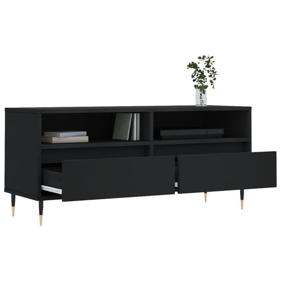 Tv-meubel 100x34,5x44,5 cm bewerkt hout zwart MeubelReus