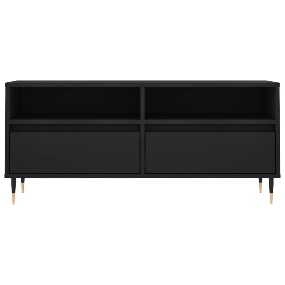 Tv-meubel 100x34,5x44,5 cm bewerkt hout zwart MeubelReus