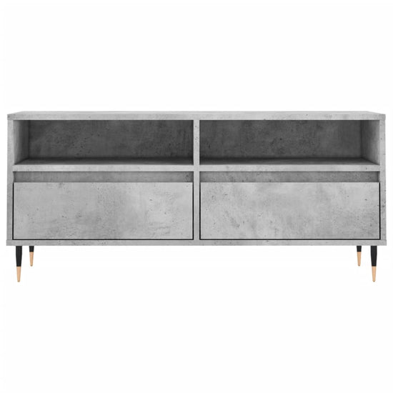 Tv-meubel 100x34,5x44,5 cm bewerkt hout betongrijs MeubelReus