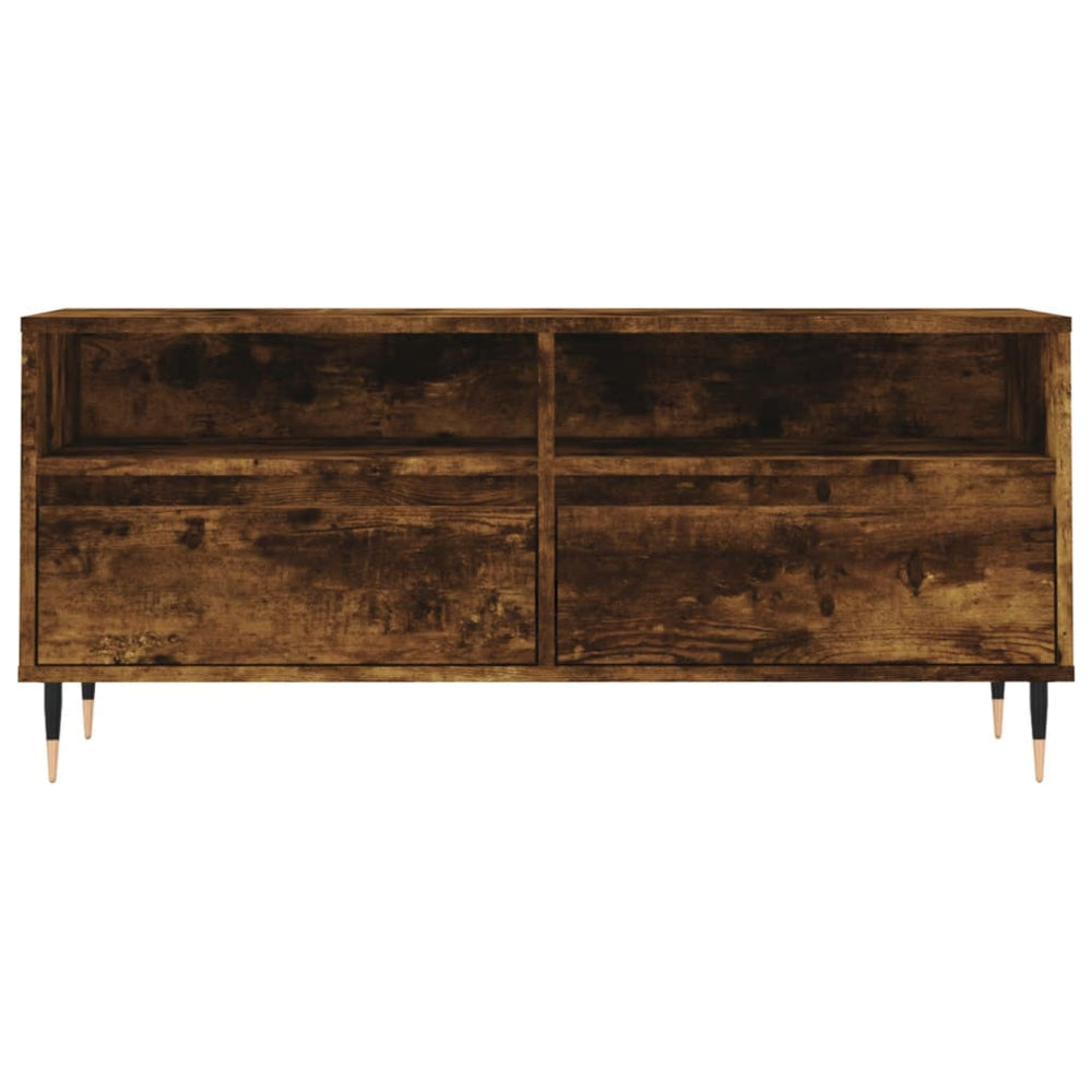 Tv-meubel 100x34,5x44,5 cm bewerkt hout gerookt eikenkleurig MeubelReus
