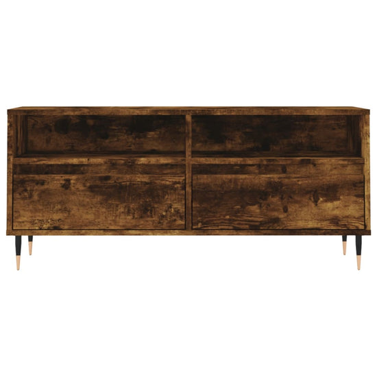 Tv-meubel 100x34,5x44,5 cm bewerkt hout gerookt eikenkleurig MeubelReus