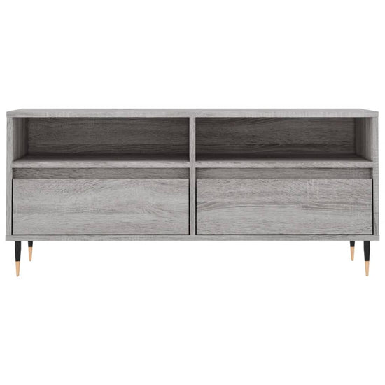 Tv-meubel 100x34,5x44,5 cm bewerkt hout grijs sonoma eikenkleur MeubelReus