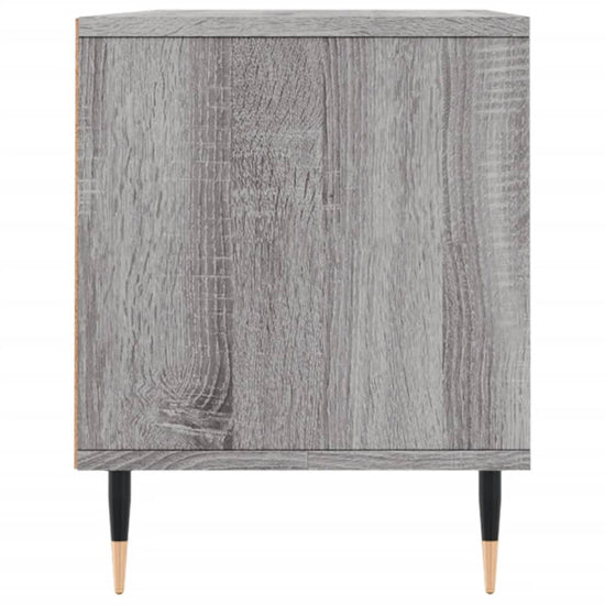 Tv-meubel 100x34,5x44,5 cm bewerkt hout grijs sonoma eikenkleur MeubelReus