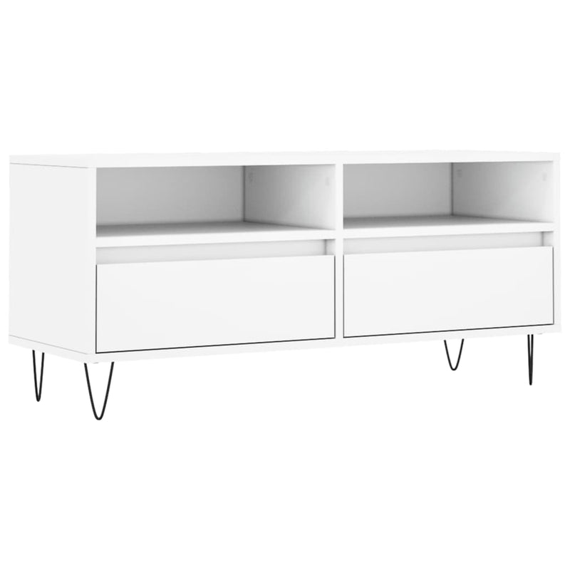 Tv-meubel 100x34,5x44,5 cm bewerkt hout wit MeubelReus