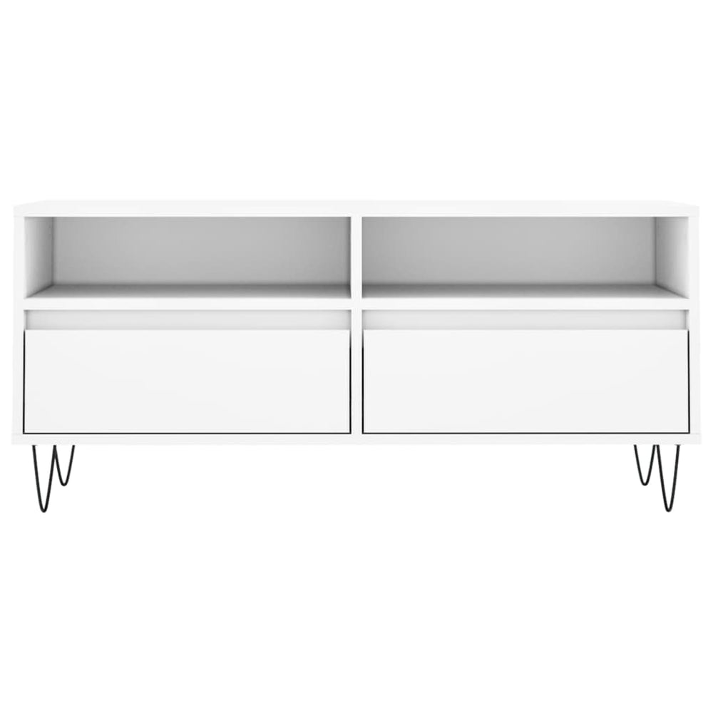 Tv-meubel 100x34,5x44,5 cm bewerkt hout wit MeubelReus