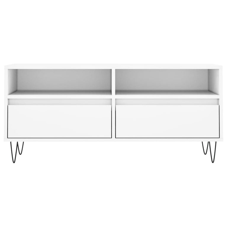 Tv-meubel 100x34,5x44,5 cm bewerkt hout wit MeubelReus
