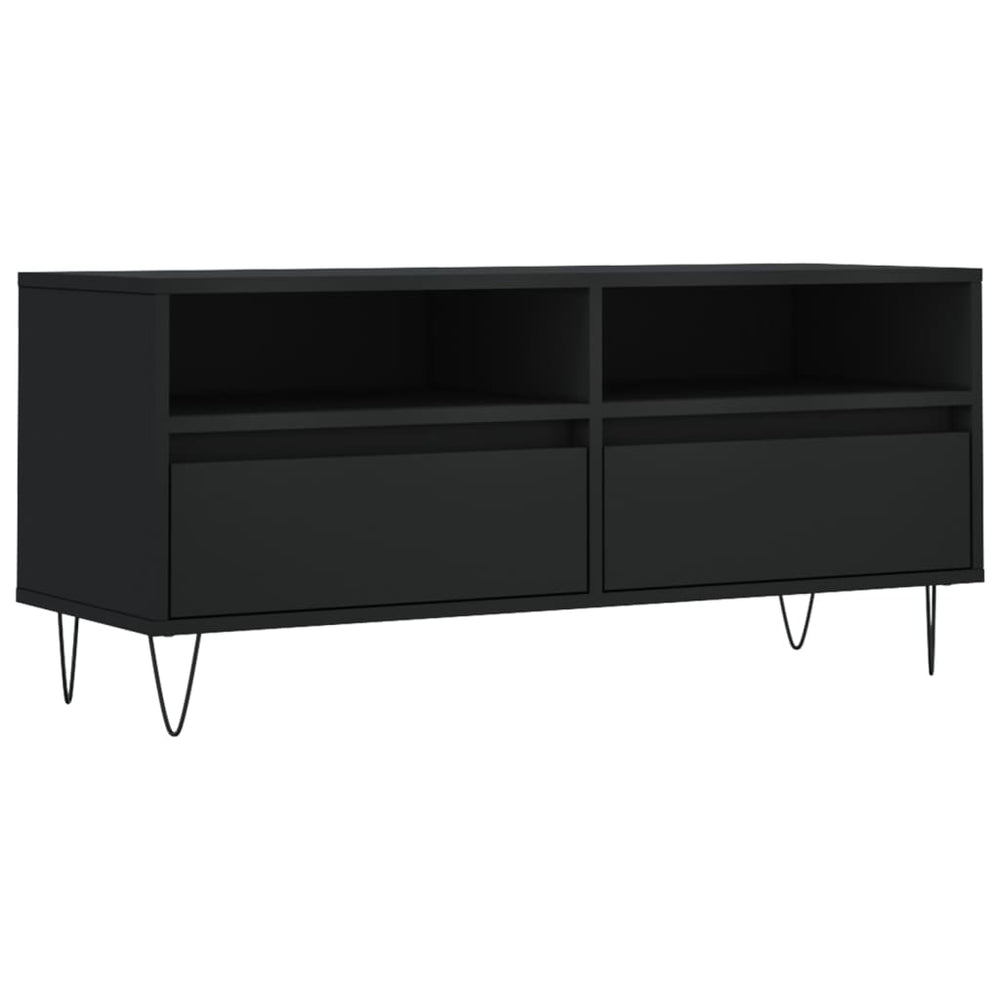 Tv-meubel 100x34,5x44,5 cm bewerkt hout zwart MeubelReus
