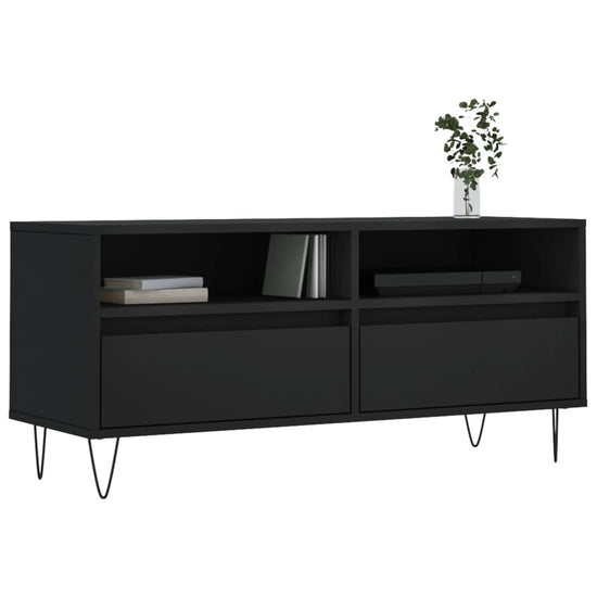 Tv-meubel 100x34,5x44,5 cm bewerkt hout zwart MeubelReus