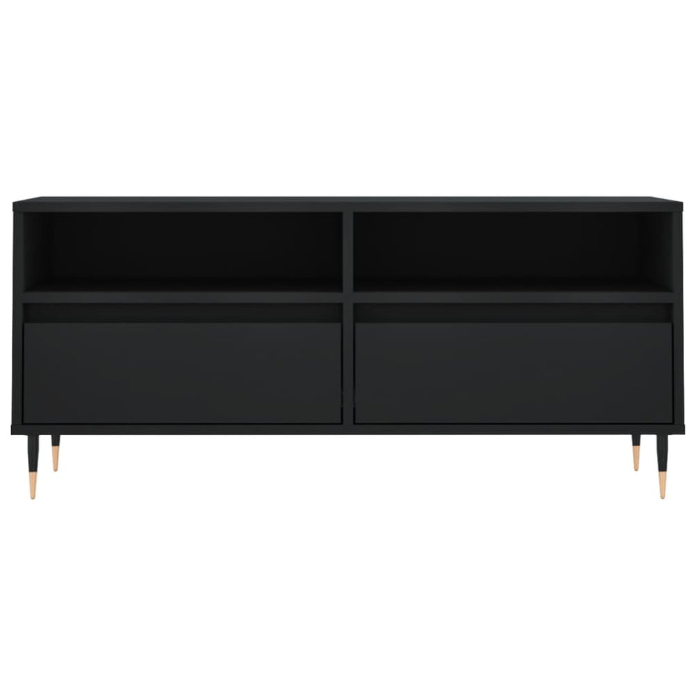 Tv-meubel 100x34,5x44,5 cm bewerkt hout zwart MeubelReus