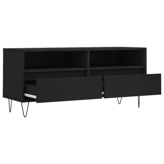 Tv-meubel 100x34,5x44,5 cm bewerkt hout zwart MeubelReus