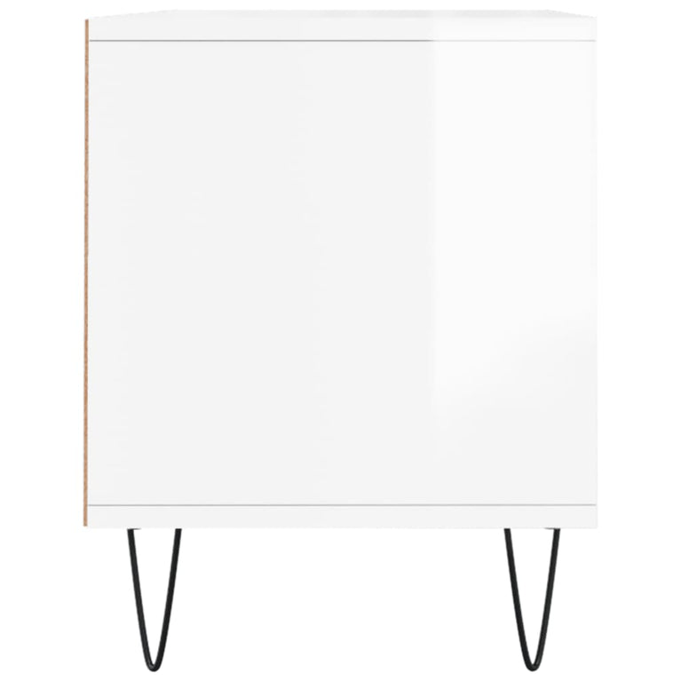 Tv-meubel 100x34,5x44,5 cm bewerkt hout hoogglans wit MeubelReus