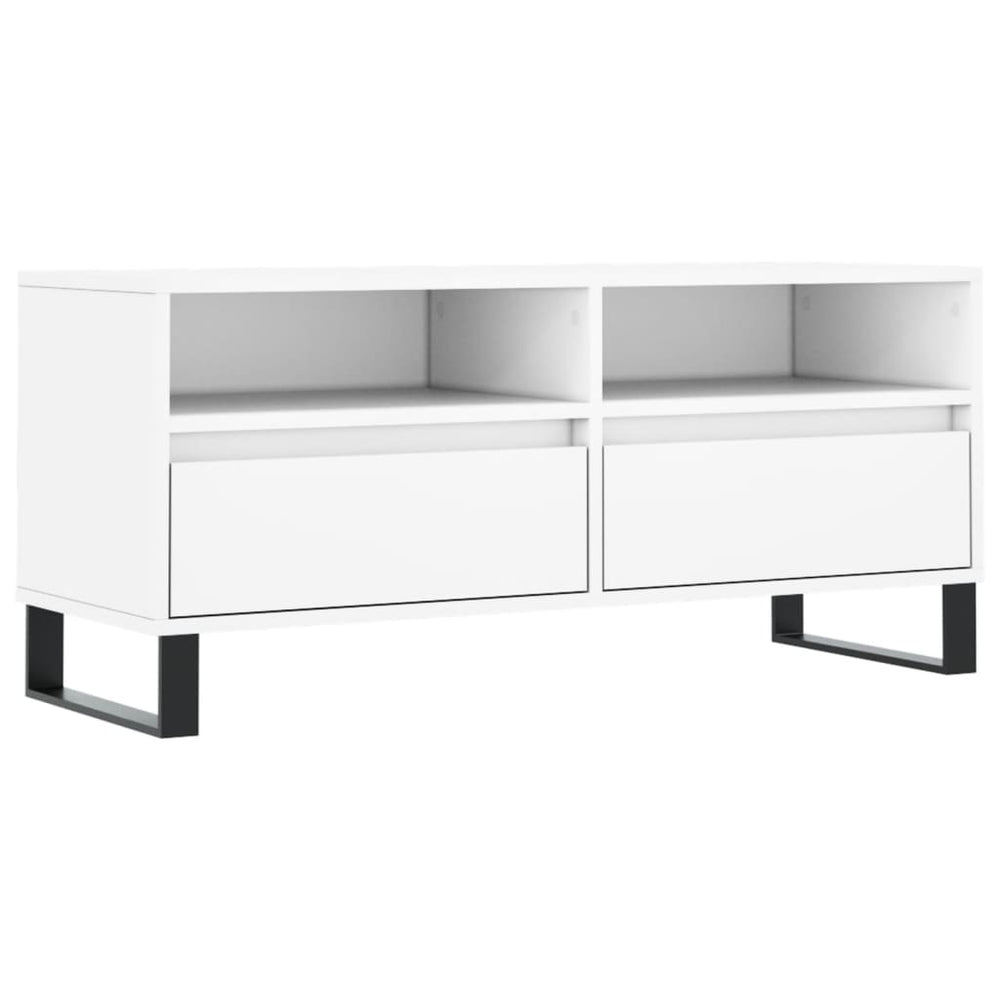 Tv-meubel 100x34,5x44,5 cm bewerkt hout wit MeubelReus
