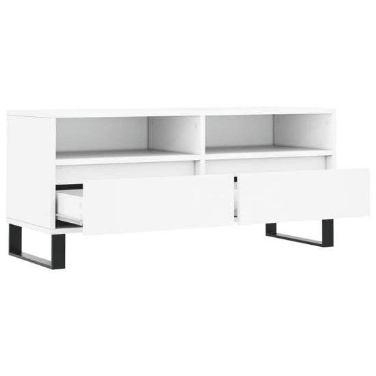 Tv-meubel 100x34,5x44,5 cm bewerkt hout wit MeubelReus