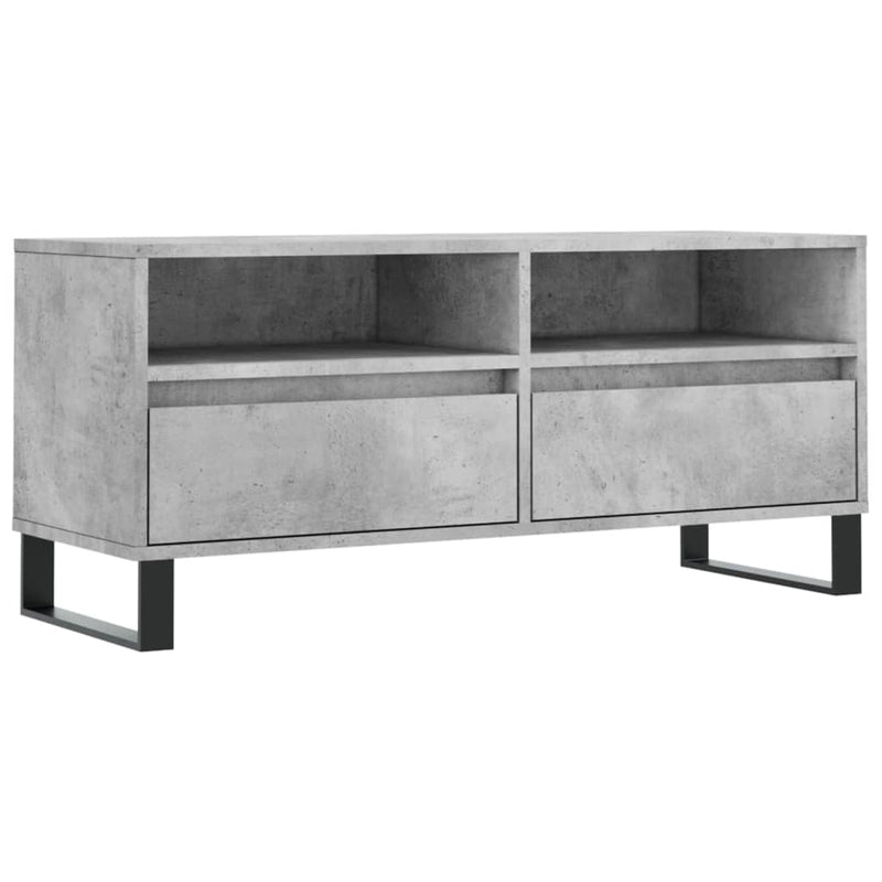 Tv-meubel 100x34,5x44,5 cm bewerkt hout betongrijs MeubelReus