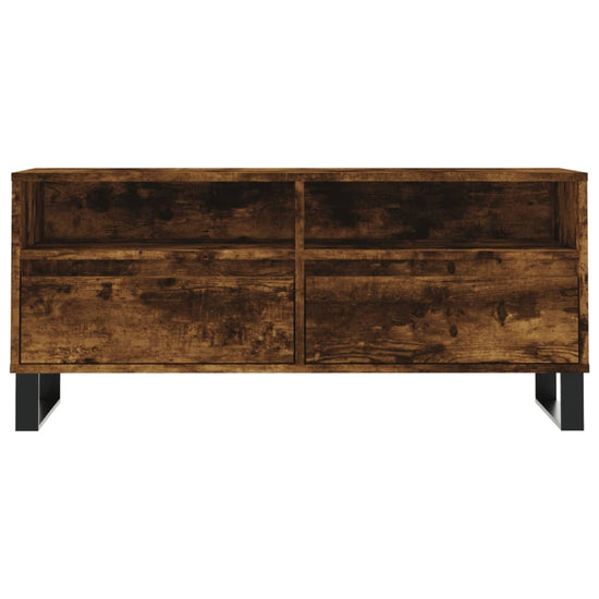 Tv-meubel 100x34,5x44,5 cm bewerkt hout gerookt eikenkleurig MeubelReus