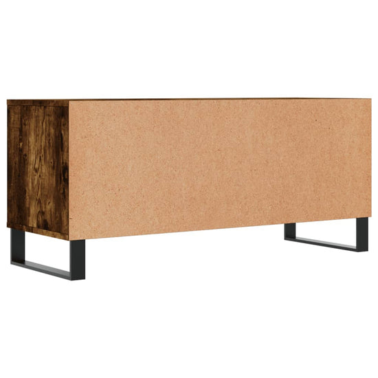 Tv-meubel 100x34,5x44,5 cm bewerkt hout gerookt eikenkleurig MeubelReus