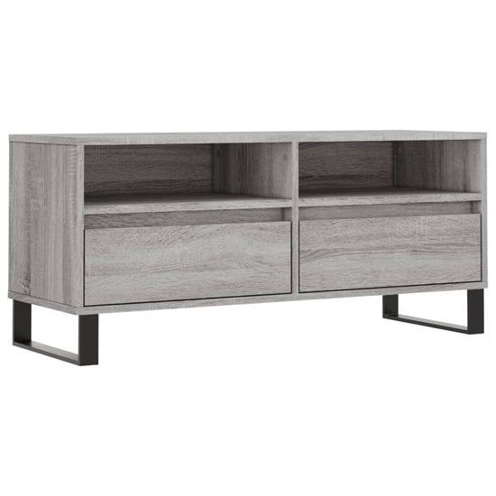 Tv-meubel 100x34,5x44,5 cm bewerkt hout grijs sonoma eikenkleur MeubelReus