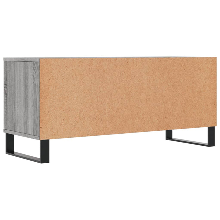 Tv-meubel 100x34,5x44,5 cm bewerkt hout grijs sonoma eikenkleur MeubelReus