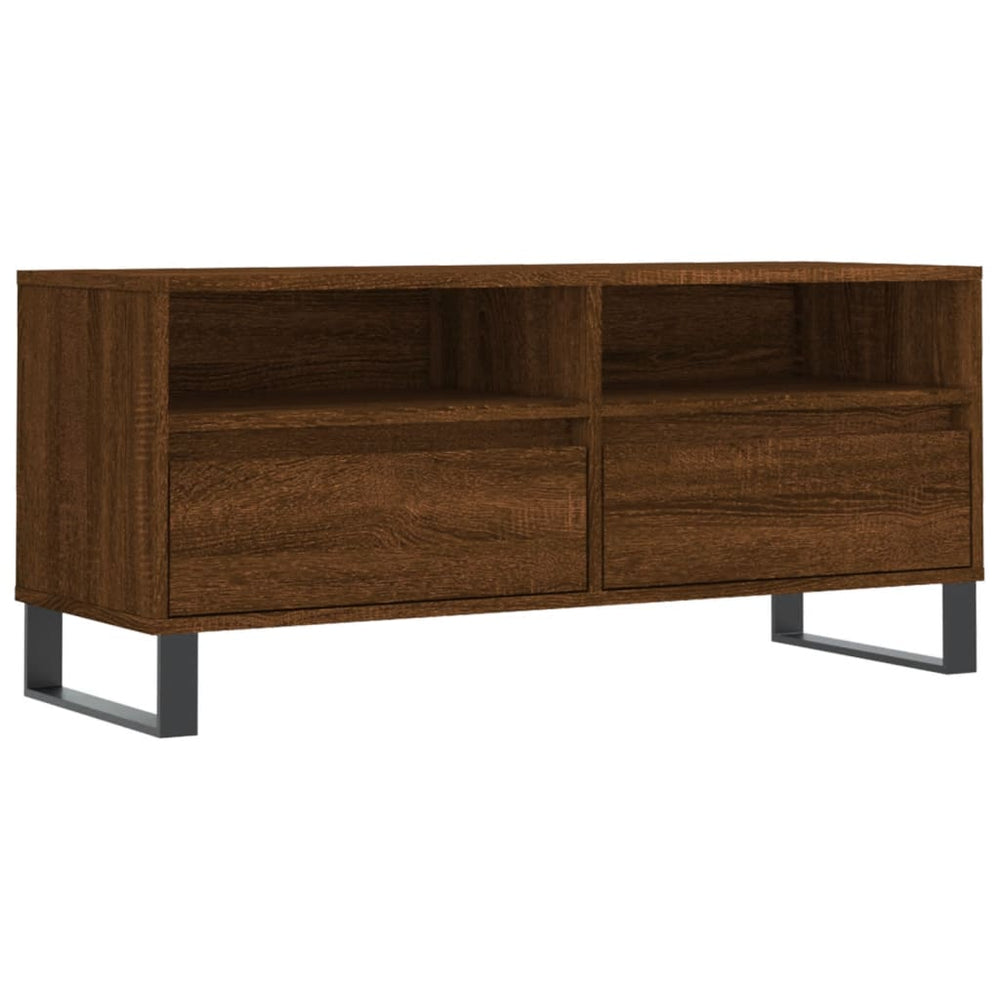 Tv-meubel 100x34,5x44,5 cm bewerkt hout bruin eikenkleur MeubelReus