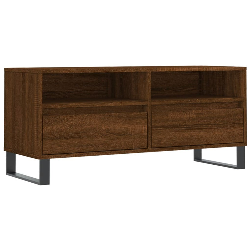 Tv-meubel 100x34,5x44,5 cm bewerkt hout bruin eikenkleur MeubelReus