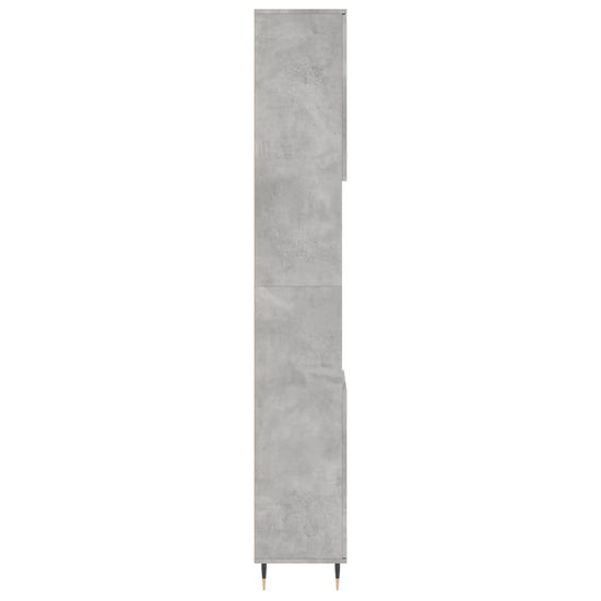 Badkamerkast 30x30x190 cm bewerkt hout betongrijs MeubelReus