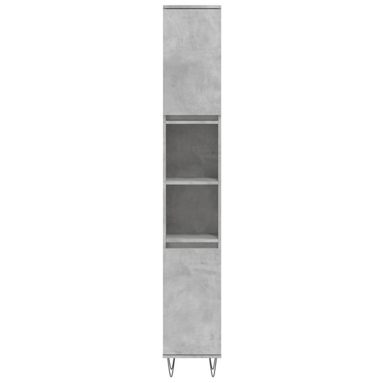 Badkamerkast 30x30x190 cm bewerkt hout betongrijs MeubelReus