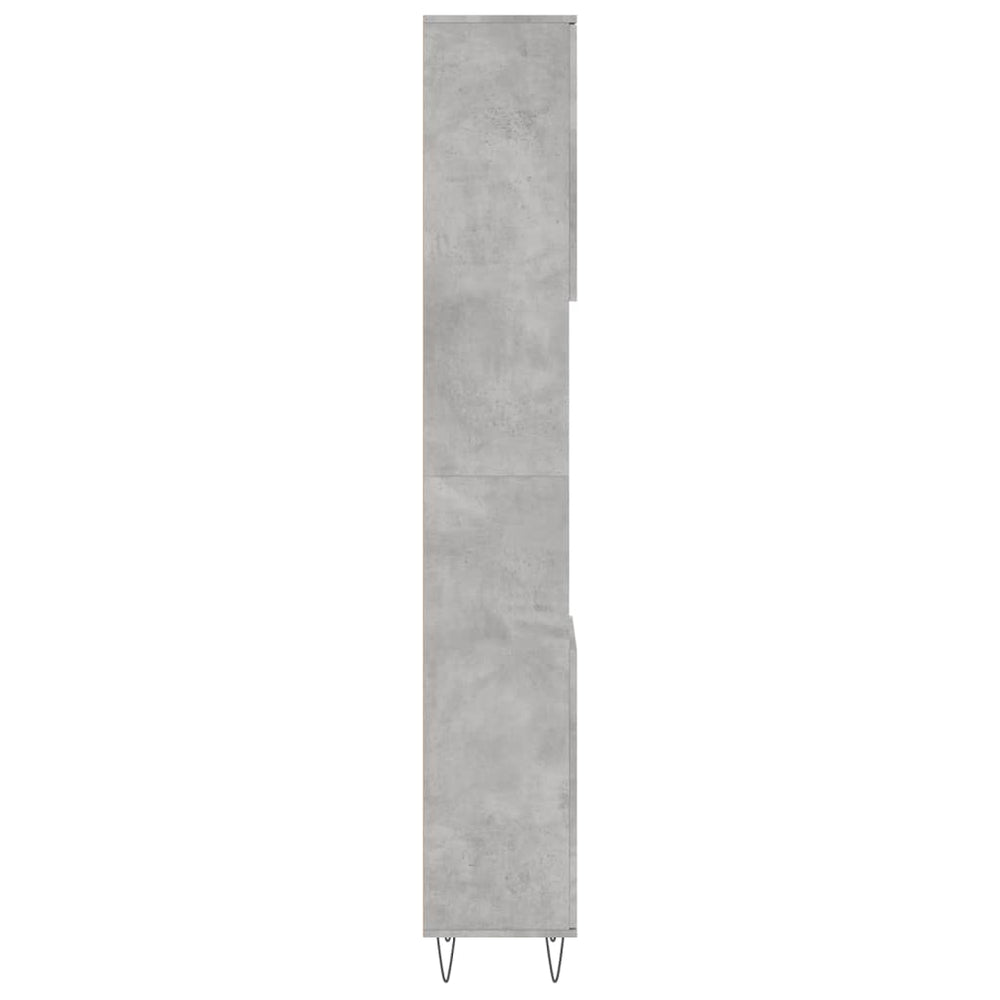 Badkamerkast 30x30x190 cm bewerkt hout betongrijs MeubelReus