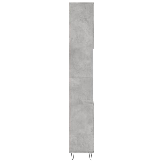 Badkamerkast 30x30x190 cm bewerkt hout betongrijs MeubelReus