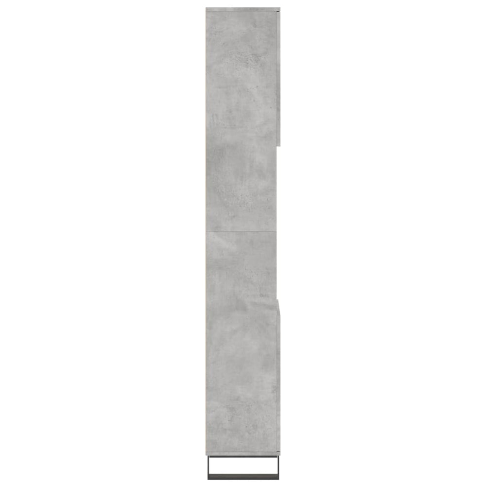 Badkamerkast 30x30x190 cm bewerkt hout betongrijs MeubelReus
