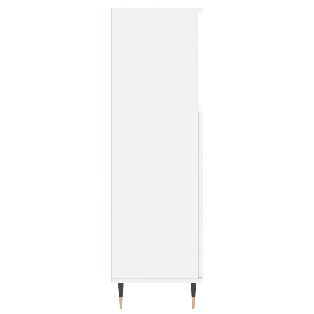 Badkamerkast 30x30x100 cm bewerkt hout wit MeubelReus