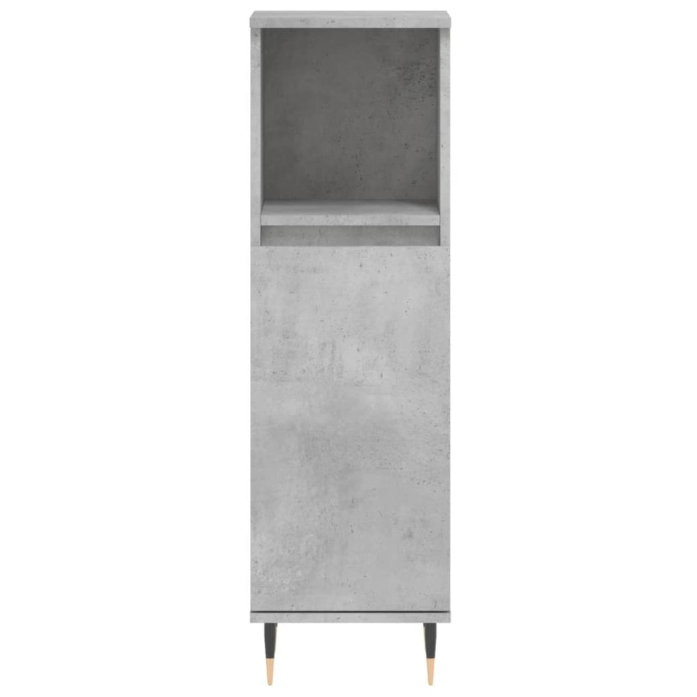 Badkamerkast 30x30x100 cm bewerkt hout betongrijs MeubelReus
