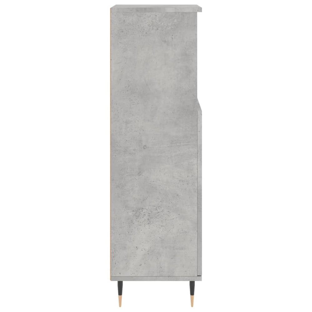 Badkamerkast 30x30x100 cm bewerkt hout betongrijs MeubelReus