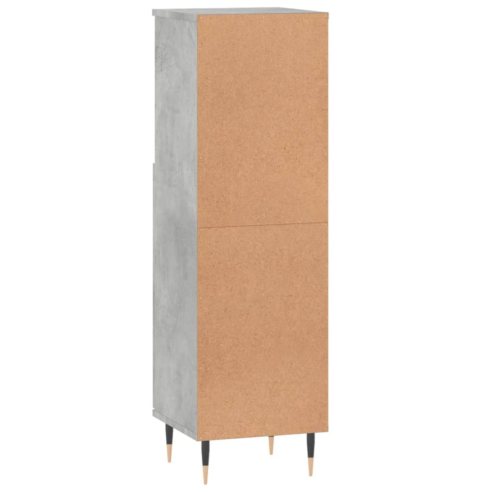 Badkamerkast 30x30x100 cm bewerkt hout betongrijs MeubelReus