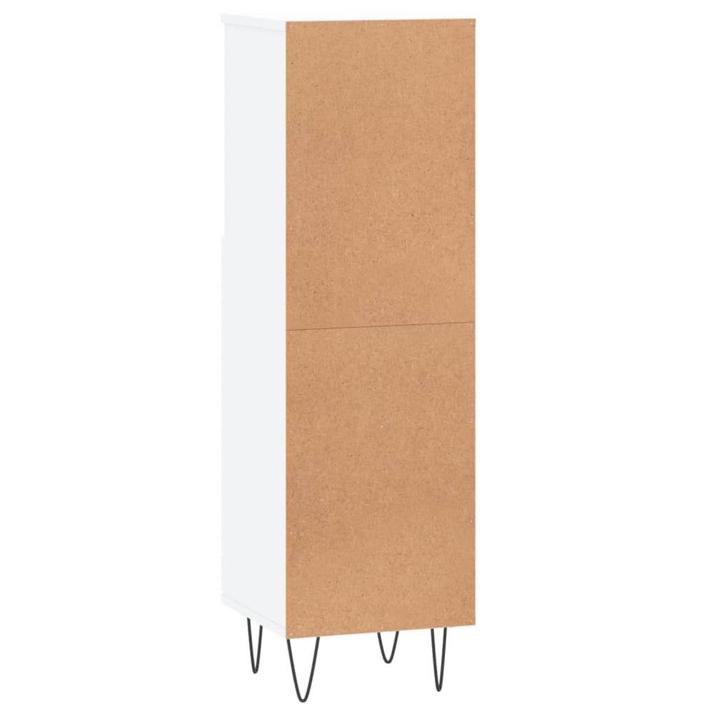 Badkamerkast 30x30x100 cm bewerkt hout wit MeubelReus