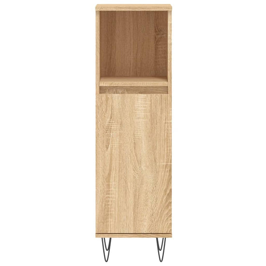 Badkamerkast 30x30x100 cm bewerkt hout sonoma eikenkleurig MeubelReus