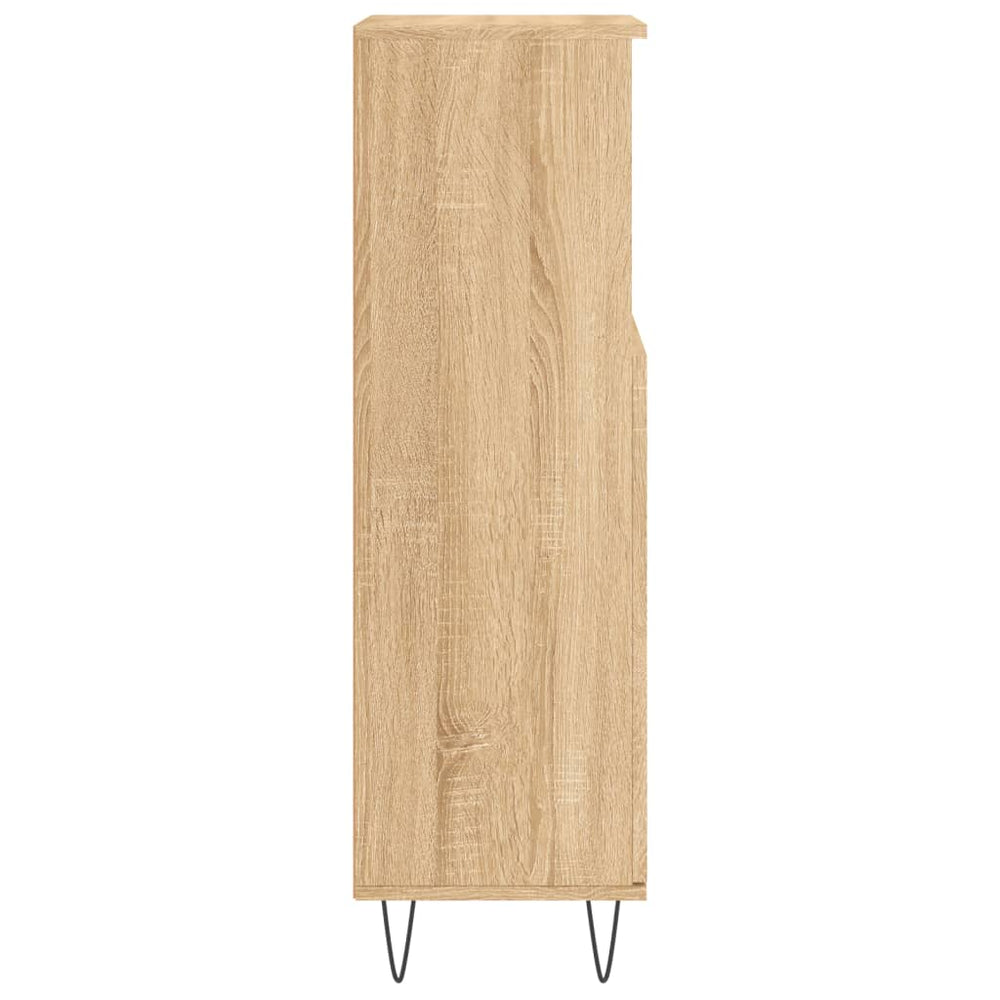 Badkamerkast 30x30x100 cm bewerkt hout sonoma eikenkleurig MeubelReus