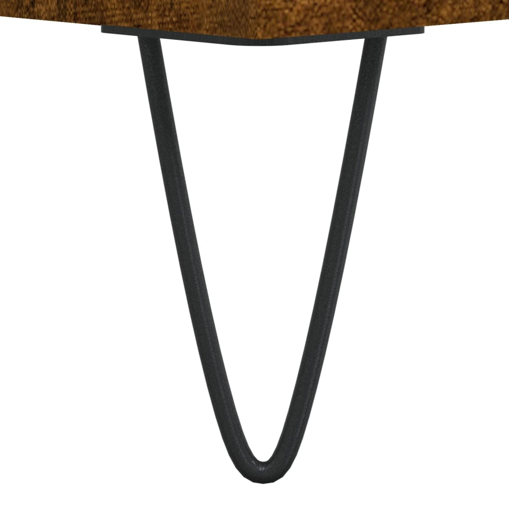 Badkamerkast 30x30x100 cm bewerkt hout gerookt eikenkleurig MeubelReus