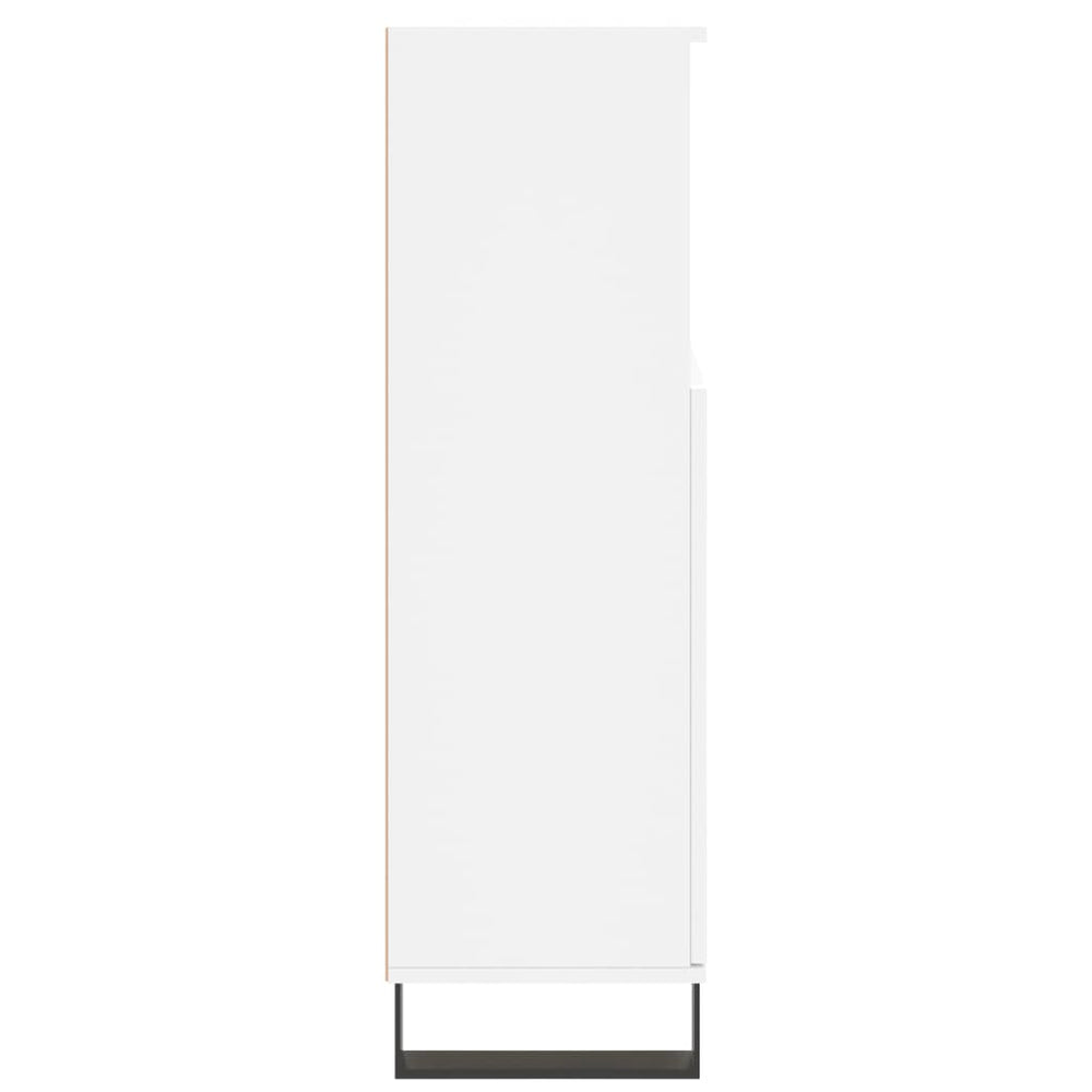 Badkamerkast 30x30x100 cm bewerkt hout wit MeubelReus