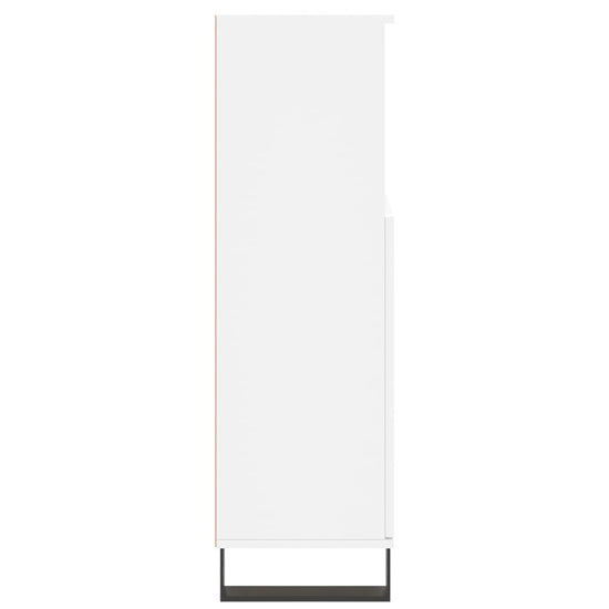 Badkamerkast 30x30x100 cm bewerkt hout wit MeubelReus