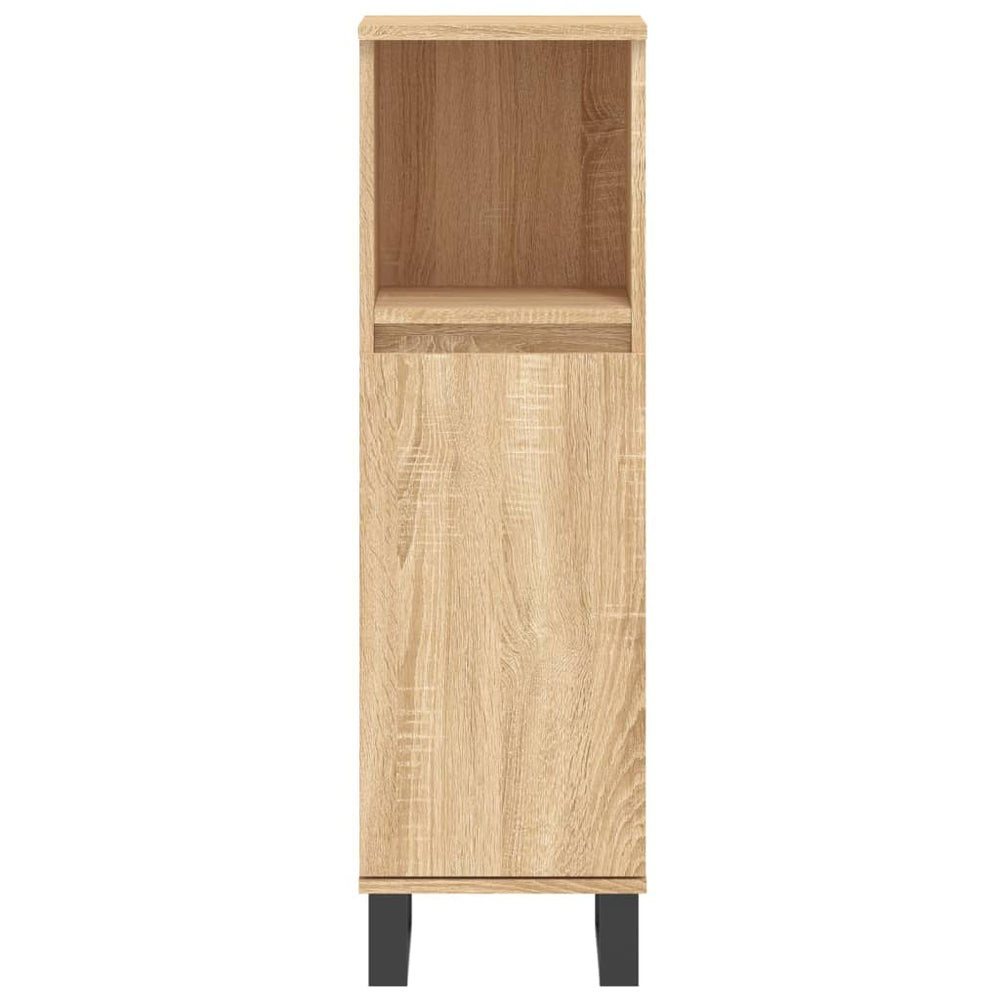 Badkamerkast 30x30x100 cm bewerkt hout sonoma eikenkleurig MeubelReus