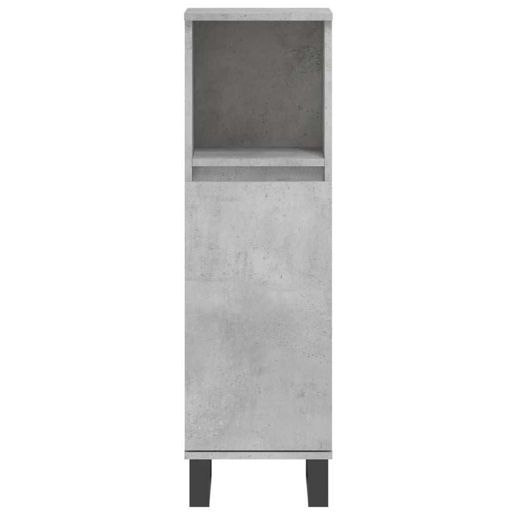Badkamerkast 30x30x100 cm bewerkt hout betongrijs MeubelReus