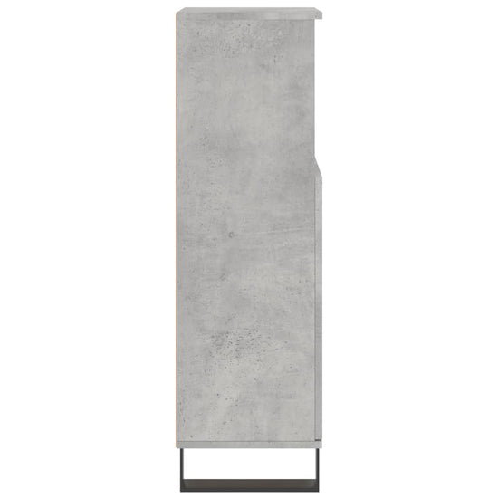 Badkamerkast 30x30x100 cm bewerkt hout betongrijs MeubelReus