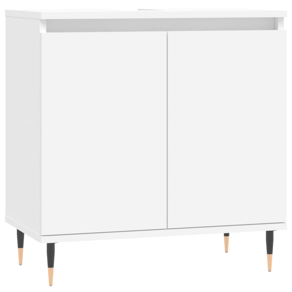 Badkamerkast 58x33x60 cm bewerkt hout wit MeubelReus