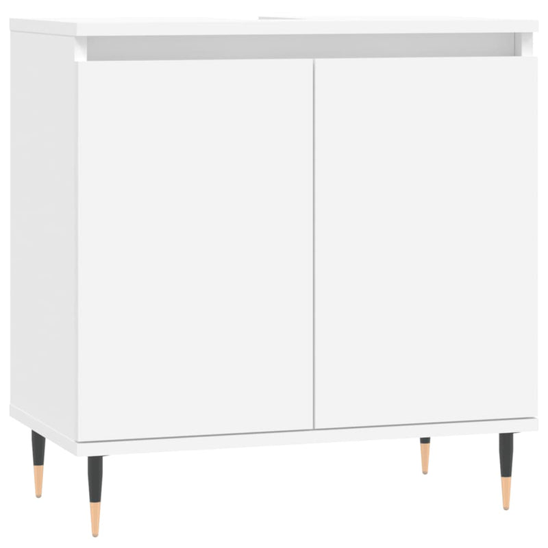 Badkamerkast 58x33x60 cm bewerkt hout wit MeubelReus