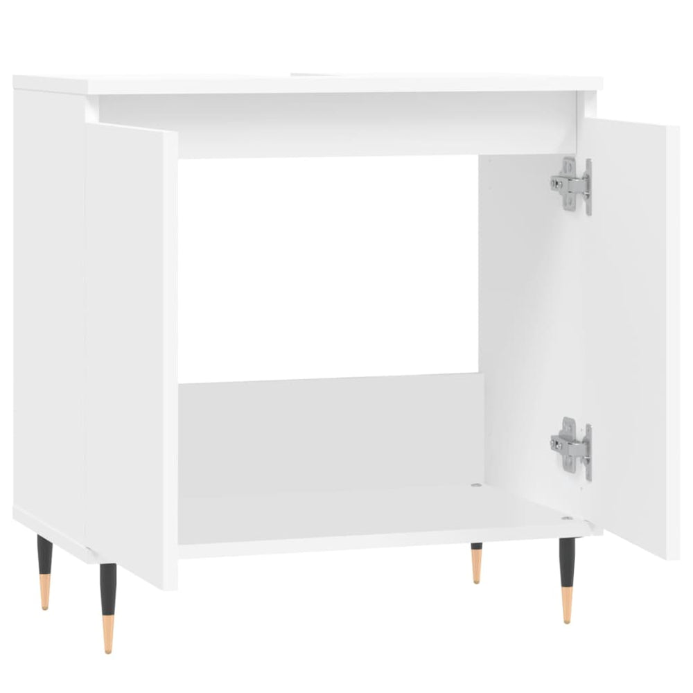 Badkamerkast 58x33x60 cm bewerkt hout wit MeubelReus