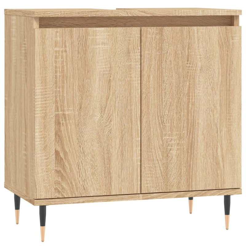 Badkamerkast 58x33x60 cm bewerkt hout sonoma eikenkleurig MeubelReus