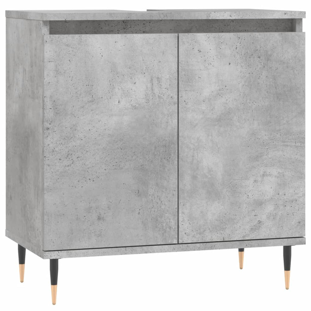 Badkamerkast 58x33x60 cm bewerkt hout betongrijs MeubelReus
